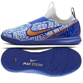 Nike Zoom Mercurial Vapor 15 Academy CR7 Ic Jr DV8189 182 chaussures de football bleu bleu