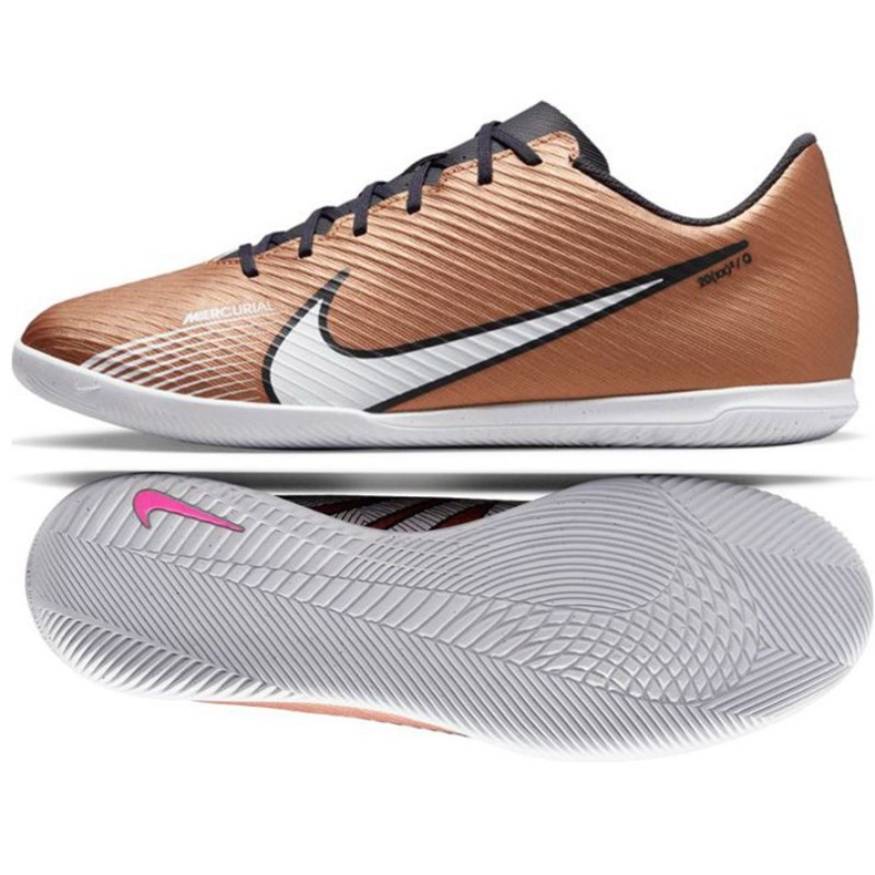 Nike Mercurial Vapor 15 Club Qatar Ic M DR5951 810 chaussures de football brun doré d'or