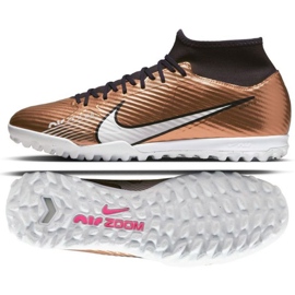 Nike Zoom Mercurial Superfly 9 Academy Qatar Tf M DR5948 810 chaussures de football or,marron doré