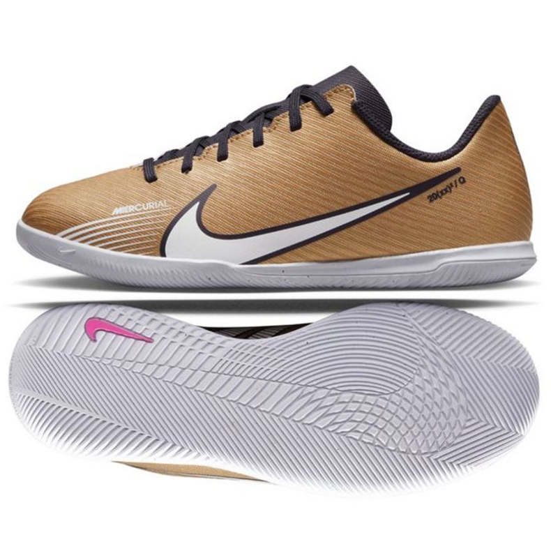 Nike Mercurial Vapor 15 Club Qatar Ic Jr DR6051 810 chaussures de football brun doré d'or
