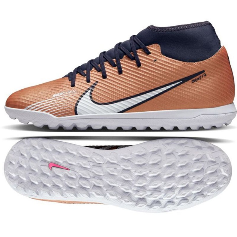 Nike Mercurial Superfly 9 Club Qatar Tf M DR5950 810 chaussures de football brun beiges et marrons