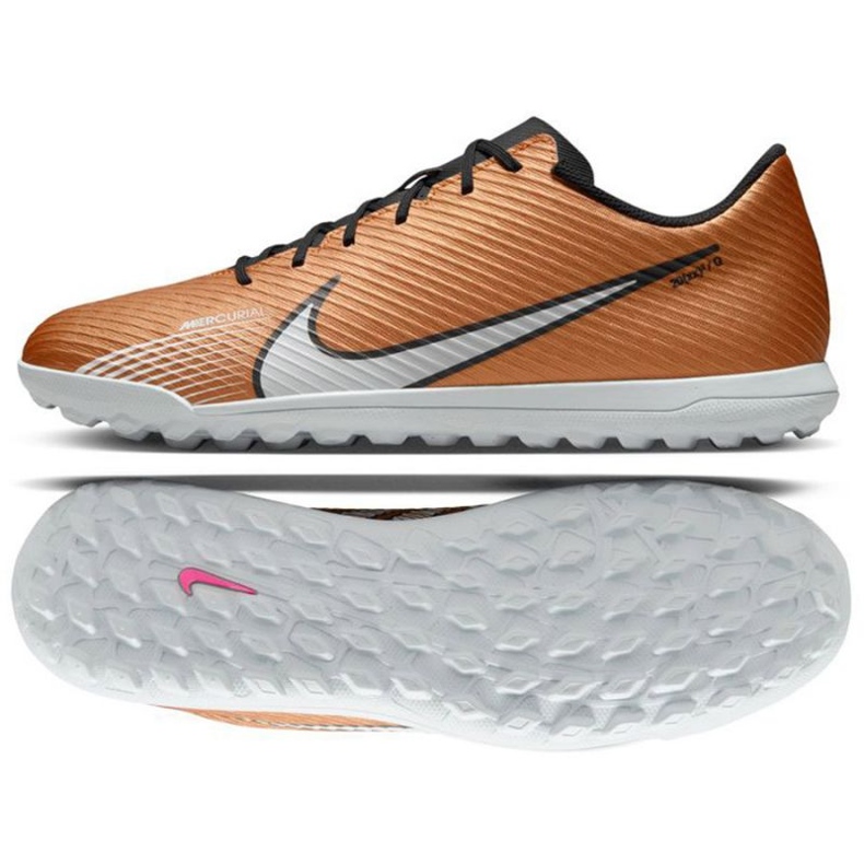Nike Mercurial Vapor 15 Club Tf M FB3340 810 chaussures de football brun beiges et marrons Nike Mercurial Vapor 15 Club Tf M FB3340 810 chaussures de football brun beiges et marrons