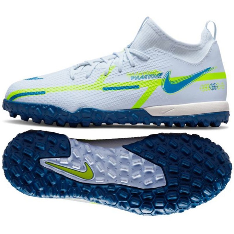 Chaussures de football Nike Phantom GT2 Academy Dynamic Fit Tf Jr DC0813 054 blanche blanche