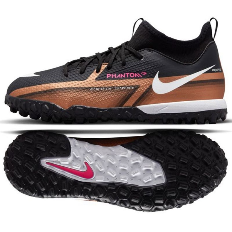 Chaussures de football Nike Phantom GT2 Academy Qatar Dynamic Fit Tf Jr DR6061 810 marron noir beiges et marrons Chaussures de football Nike Phantom GT2 Academy Qatar Dynamic Fit Tf Jr DR6061 810 marron noir beiges et marrons