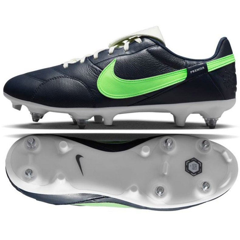 Nike Premier Iii SG-Pro Ac M AT5890 431 chaussures de football bleu marin vert