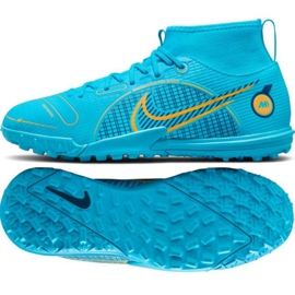 Nike Mercurial Superfly 8 Academy Tf Jr DJ2864 484 chaussures de football bleu bleu