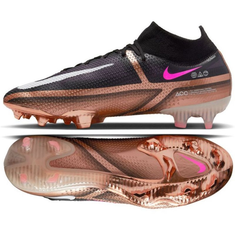 Chaussures de football Nike Phantom GT2 Elite Qatar Dynamic Fit Fg M DR5955 810 brun le noir