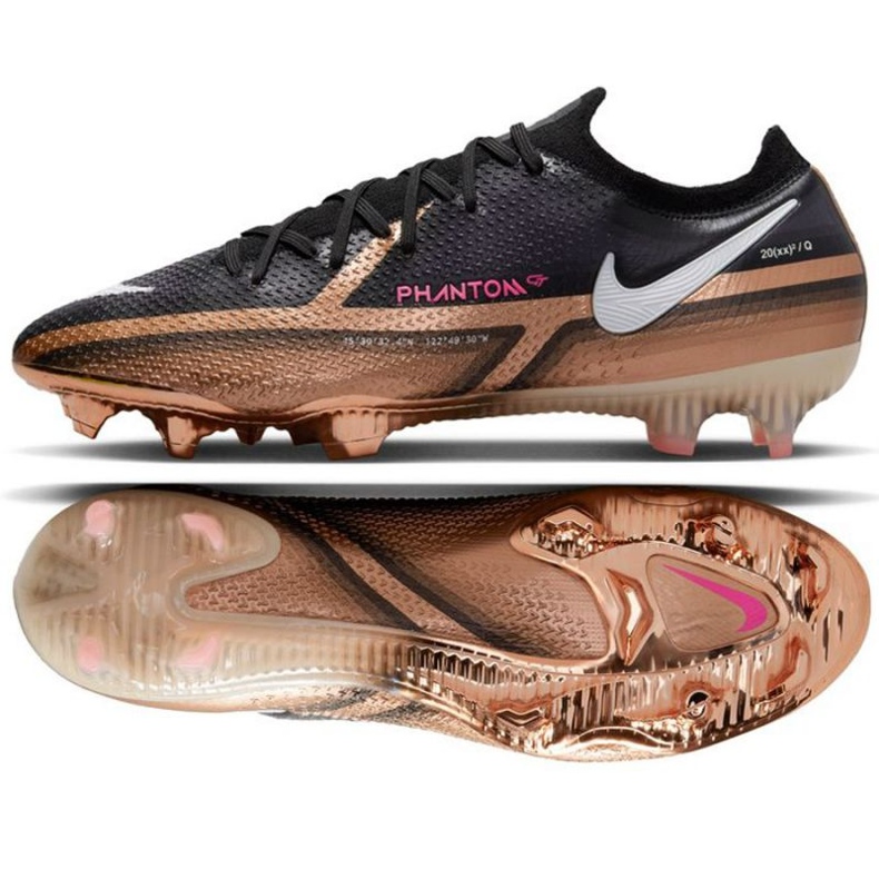 Chaussures de football Nike Phantom GT2 Elite Qatar Fg M DR5954 810 marron noir beiges et marrons
