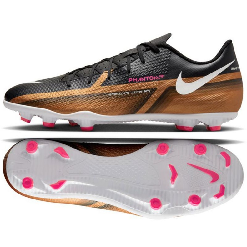 Nike Phantom GT2 Club Qatar FG/MG M DR5968 810 chaussures de football marron noir beiges et marrons