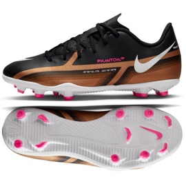 Chaussures de football Nike Phantom GT2 Club Qatar FG/MG Jr DR6058 810 marron, noir noir