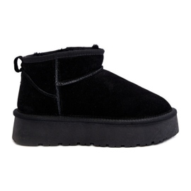 Bottes de neige basses en daim à la mode Black Nucca le noir
