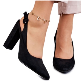 PA1 Escarpins Talons Hauts Noir Alanza