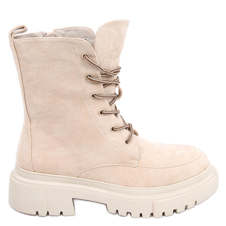 PA1 Bottines à lacets daim Roisin Beige