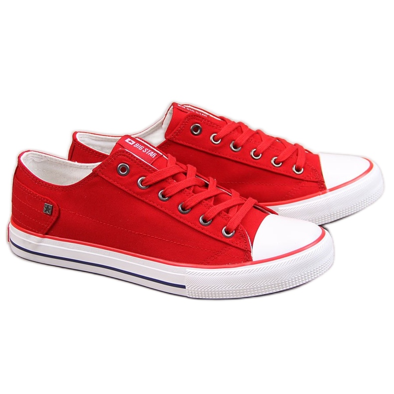 Baskets basses homme rouges Big Star DD174274