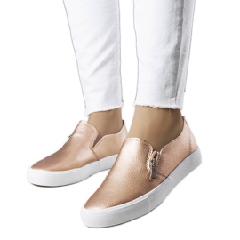 Baskets en éco-cuir doré Denain d'or