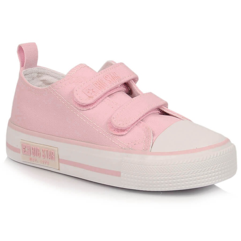 Baskets Velcro fille rose poudré Big Star KK374083 Baskets Velcro fille rose poudré Big Star KK374083