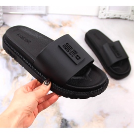 Chaussons compensés noirs pour femmes Big Star LL274429