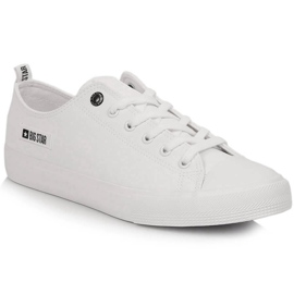 Baskets pour hommes en cuir écologique blanc Big Star KK174008 blanche