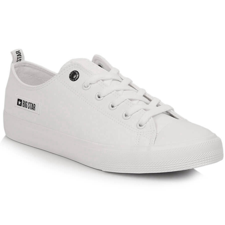 Baskets pour hommes en cuir écologique blanc Big Star KK174008 blanche Baskets pour hommes en cuir écologique blanc Big Star KK174008 blanche