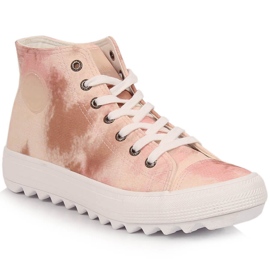 Baskets cheville femme Big Star beige LL274048 Baskets cheville femme Big Star beige LL274048
