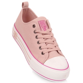 Baskets pour femmes sur la plate-forme rose poudré Big Star LL274181 Baskets pour femmes sur la plate-forme rose poudré Big Star LL274181