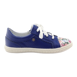 Chaussures fille fleurs Bartek 15524 blanc violet bleu rose vert