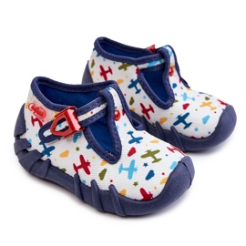 BEFADO S.A. Chaussures Chaussons Befado Planes 110P463 Blanc et Marine bleu marine