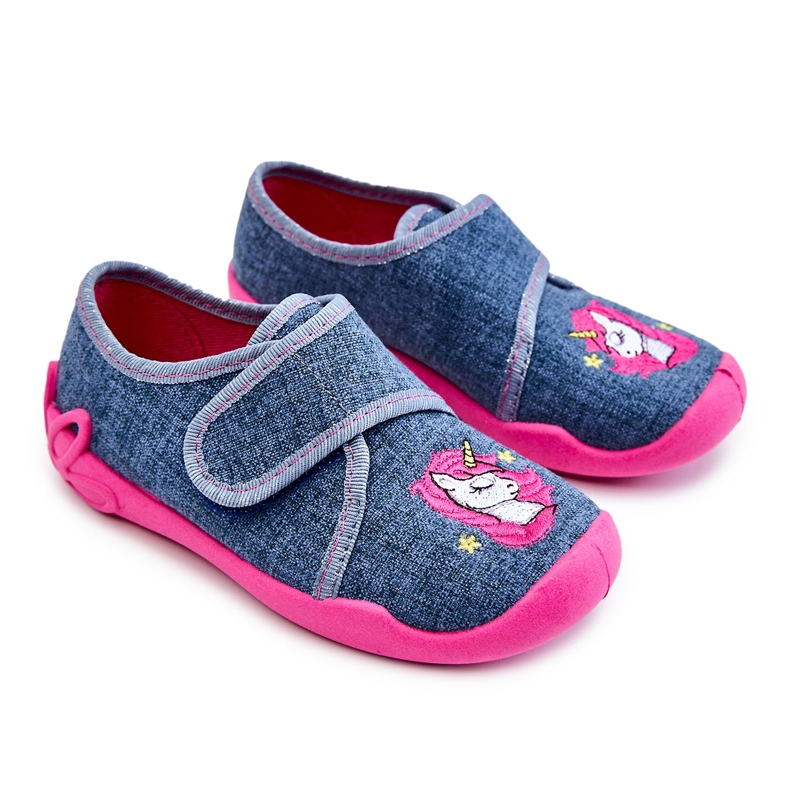 BEFADO S.A. Chaussons Enfant Befado Licorne 122X016 Bleu-Rose