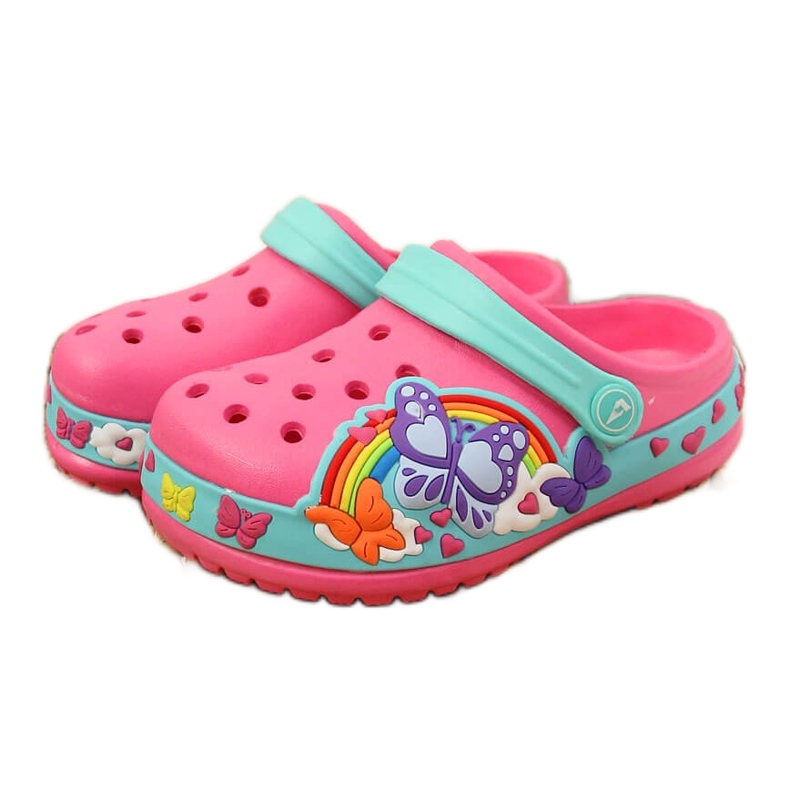 Chaussons en mousse roses American Club pour fille