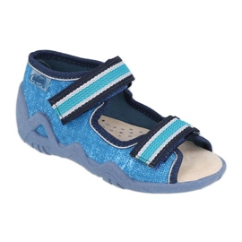 Befado chaussures pour enfants jaunes 350P025 bleu marine bleu