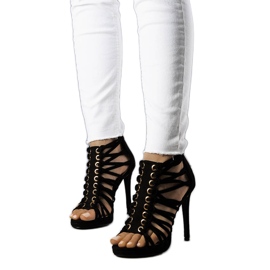 Sandales à talons hauts Pompis noires