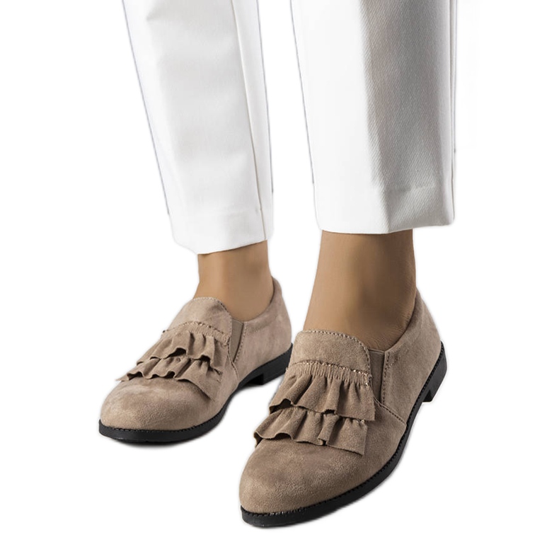 PA1 Chaussures à volants beiges Kailani