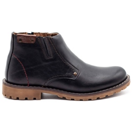 Mario Pala Bottes de neige 815 grain noir avec marron brun