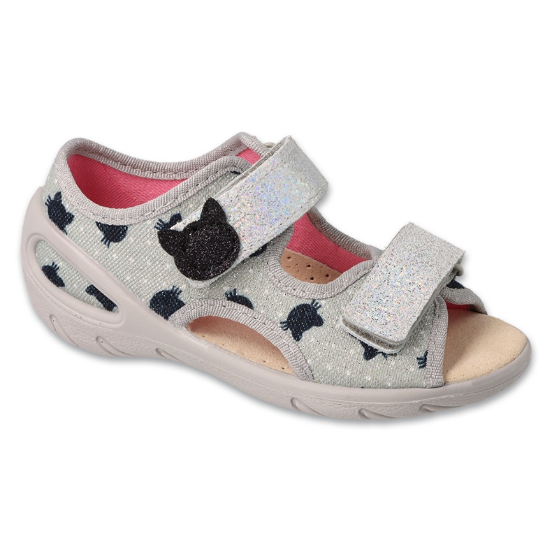 Befado chaussures pour enfants pu 065X176 argent gris Befado chaussures pour enfants pu 065X176 argent gris