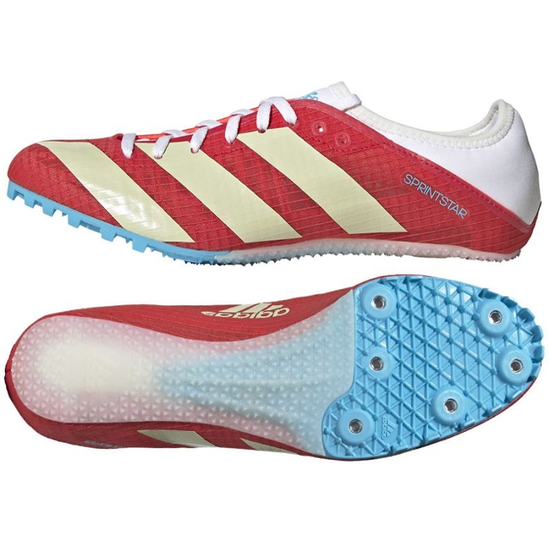 Chaussures à crampons adidas Sprintstar GY3537 rouge