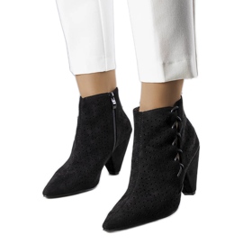 Bottines ajourées noires Collins