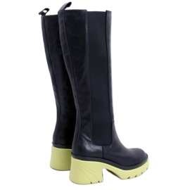 PA1 Bottes à semelles colorées de Woods NOIR/VERT le noir
