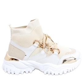 PA1 Baskets montantes Tergo Beige blanc