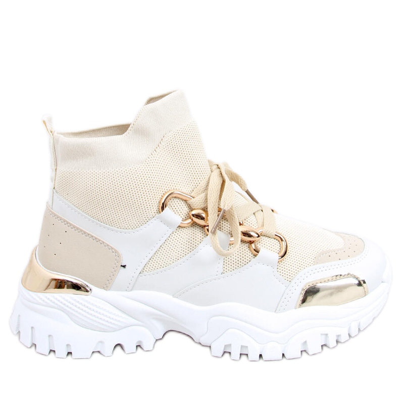 PA1 Baskets montantes Tergo Beige blanche