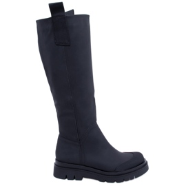 PA1 Bottes cavalières femme Gibbs Black noir