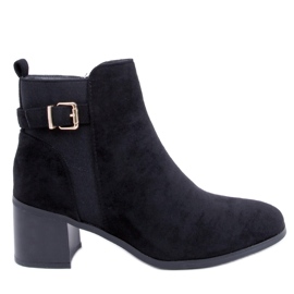 Bottes à talons de Cyndi Black Suede noir