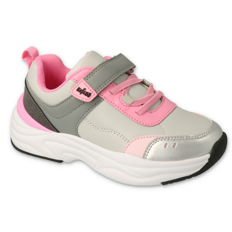 Sports pour jeunes Befado pour Velcro 516Q254-Grey-Rose gris