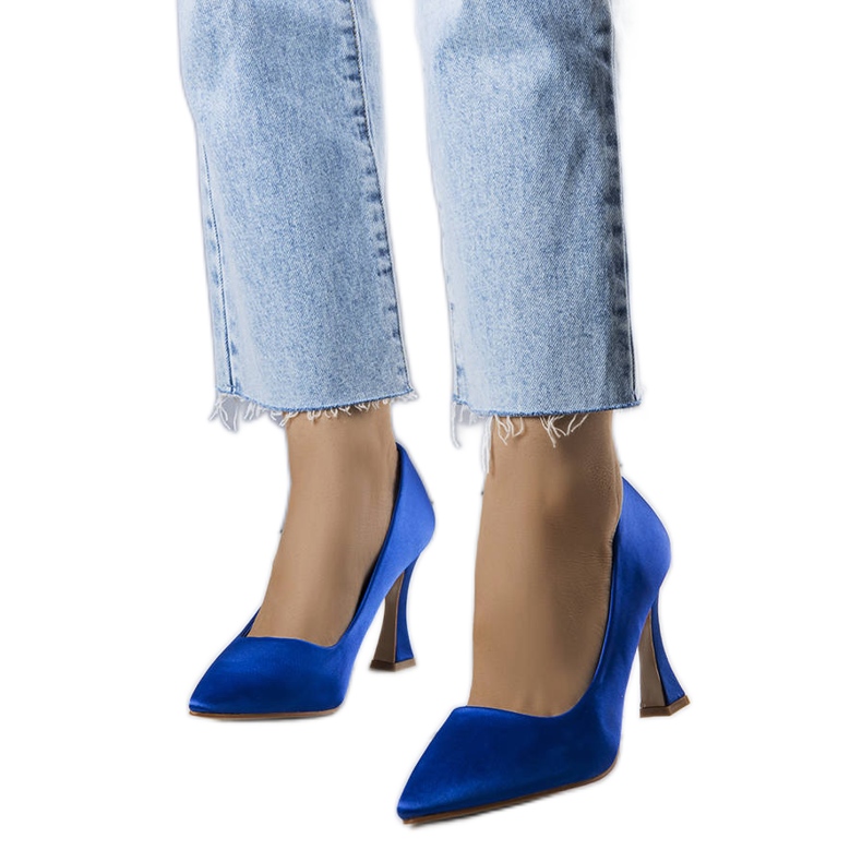 BM Escarpins talon sablier bleu Otto