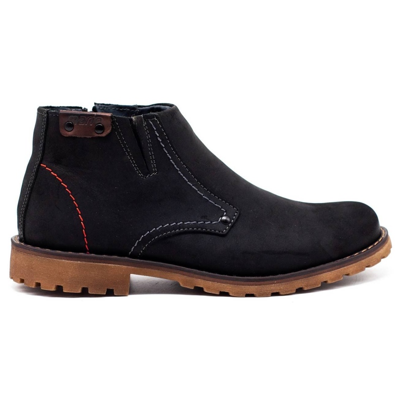 Olivier Bottes masculines 815 Chaussures en cuir noir le noir