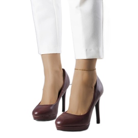 PA1 Escarpins bordeaux à talons Santino rouge