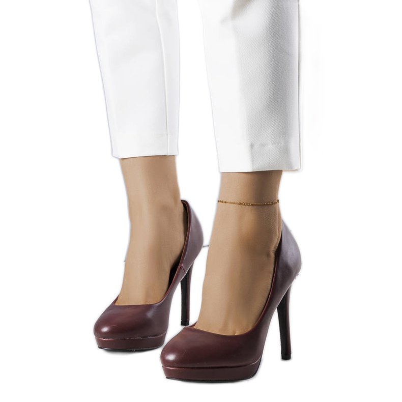 PA1 Escarpins bordeaux à talons Santino rouge