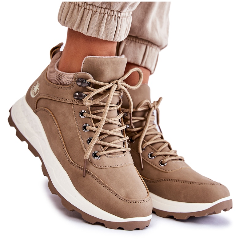 PA1 Chaussures Trekking Chaudes Femme Trappers Beige Otto