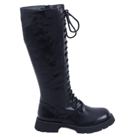 BM Anneli Bottes cavalières noires le noir