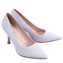 PA1 Escarpins femme en daim Giorgia Grey gris