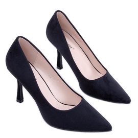 PA1 Escarpins femme en daim Giorgia Black le noir
